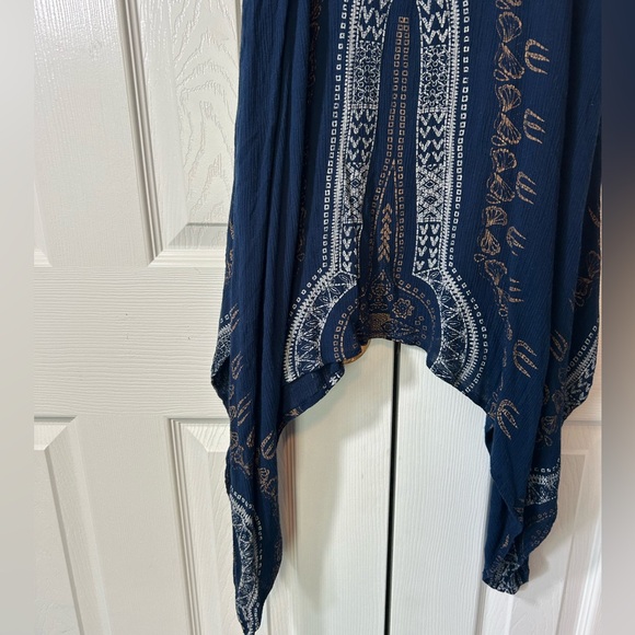 Earthbound Swimsuit Cover Adjustable Straps Navy Blue  Small Asymmetrical - Picture 4 of 12